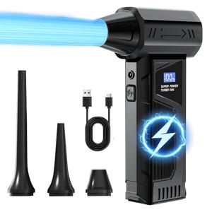 TEMU 4단 속도 조절 110000RPM, Type-C 충전 무선 핸디형 선풍기, 바람, 눈 제거, 물 제거, 먼지 제거, 냉각, 키보드 청소, 야외 캠핑 조명에 도움, 차량, 가정 사무실 청소기, 청소 도구 전동|차량용선풍기|캠핑선풍기