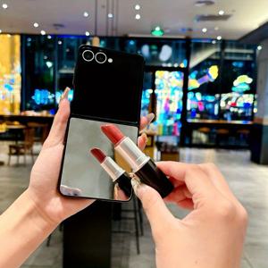 TEMU 새로운 스타일리시 거울 마감 풀바디 충격방지 갤럭시 Z 플립4, Z 플립5, Z 플립6, Z 플립7 전용 휴대폰 케이스