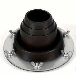 TEMU 텐 굴뚝 방열 고온 실리콘 커버 야외 화덕 단열 슬리브 크로스보더 캠핑 벽난로 세트, 스테인리스 스틸 열차단 실리콘 링 포함