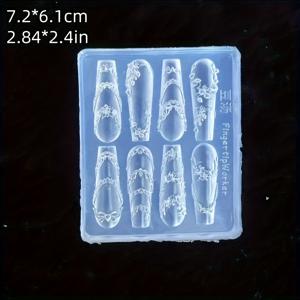 TEMU 소형 바인 네일 아트 실리콘 몰드, 창의적인 DIY 네일 장식, 착용 가능한 네일 실리콘 몰드, 네일 살롱 핫셀러, 레진 액체 몰드, 레진 네일 아트,미니 네일 몰드, 형태,유연한 실리콘,재사용 가능한 몰드,DIY 네일 ,미용실 전문가