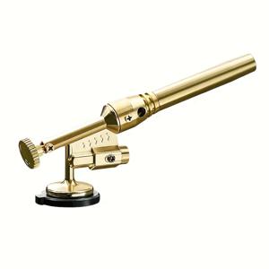 TEMU 조절 가능한 불꽃 1300°C 고온 토치 라이터 - 구리 합금 야외 용접 도구, 바비큐, 캠핑, 베이킹 및 수리용, 배터리 필요 없음, 휴대용 인체공학적 핸들 & 컴팩트 디자인, 캠핑 장비, 바비큐 액세서리, 세련된 메탈릭 마감, 내구성 있는 구조, 배터리 없음