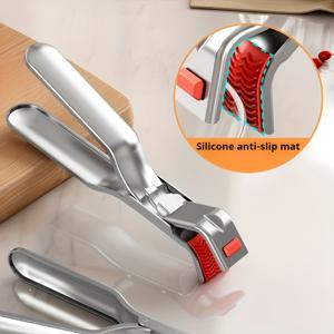 TEMU 스테인리스 스틸 오븐 트레이 클립, 고온 오븐용 디자인으로 접시를 처리할 수 있습니다. 크리스마스, 할로윈, 크리스마스 이브, 생일 선물로 완벽한 주방 도구입니다. 주방 액세서리, 요리용 통, 주방 장갑, 오븐 미트 내열성, 차르라소, 전기 통, 갈색 실리콘, 접시 리프터, 주방 용품, 주방 도구, 에어 프라이어 통