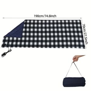 TEMU 보관 가방이 있는 가열 수면백 라이너, 다양한 USB 전원 공급 지원, 6가지 가열 구역, 성인용 전기 담요, 배낭 여행 텐트 캠핑 하이킹 여행용 190x70cm/74.8x27.5인치