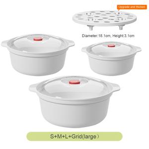 TEMU 4피스 세트, 스팀기 전자레인지 사용 가능 보울, 건강하고 안전한 식품용 PP 소재 - 수프, 밥, 채소 보울, 인스턴트 누들, 찜은 번 등에 완벽 - 1~3분 빠른 가열, 주방 필수품