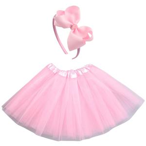 TEMU 소녀용 리본 헤어밴드, 3겹 메쉬 투투 스커트, 공주 스위트 앤 큐트 드레스 2피스 세트, 스커트 탄력 허리 3겹 메쉬, 안감 없음, 스커트 길이 30cm, 댄스 공연 및 생일 파티 드레스업 액세서리 세트에 적합, 머리삔, 앞머리핀, 머리고무줄, 여아 머리장식, 비녀, 헤어고무줄, 어린이, 집게핀, 헤어악세사리, 머리집게핀|머리띠