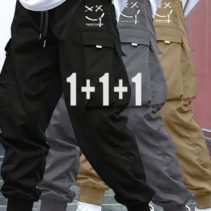 TEMU 3개 남성용 헤비듀티 작업 바지 - 벨트 포함 헤비급 카고 트라우저, 루즈핏 아웃도어 바지 블랙/그레이/올리브 그린 건설, 농업, 하이킹용 - 사계절 캐주얼 바지 (세탁기 사용 가능) - 일상용 및 남성용 플러스 사이즈 바지, 남성용 헤비듀티 작업 바지, 플러스 사이즈 남성 바지, 남성용 스포츠 바지, 남성용 헐렁한 바지|스포츠|냉장고바지|남자벨트