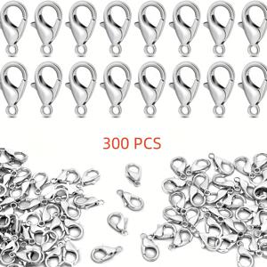 TEMU 300개 로브스터 걸쇠 금속 합금 소형 새우 발 걸쇠 로브스터 걸쇠 수제 목걸이 팔찌 주얼리 골드/실버, 주얼리 제작 용품, 주얼리 제작 도구, 주얼리 제작 액세서리