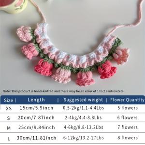 TEMU 핸드메이드 조절 가능한 핑크 플로럴 반다나 - 고양이, 소형견, 중형견, 토끼용 - 부드러운 폴리에스터 원단과 조절 스트랩, 사진 촬영 및 사계절 착용에 완벽한 애완동물 밴다나, 장난기 있는 펫 액세서리, 내구성 있는 애완동물 칼라, 고양이/개 옷, 펫 액세서리, 고양이 액세서리