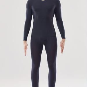 TEMU 가을 겨울 남성용 보온 내의 세트 - 반투명 편안한 스트레치 따뜻한 상하의 - 슬림핏 통기성 다용도 베이스 레이어 블랙/브라운/그레이