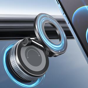 TEMU 2026 업그레이드 진공 자석 차량용 휴대폰 홀더 360° 강화 96LBS 초강력 흡착 휴대폰 마운트 호환, 아이폰 17 프로 맥스 차량/헬스장/거울용, 아이폰 & 호환|그립톡|핸드폰거치대|휴대폰거치대
