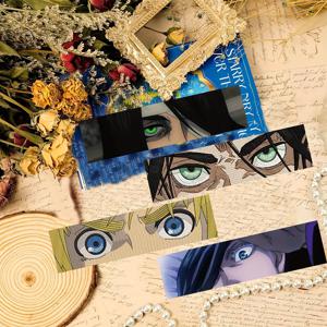 TEMU 12개 일본 애니메이션 레트로 디스트레스 스타일 귀여운 방수 만화 북마크, 책, 스케치북, 노트북 등 장식에 적합. DIY 북마크, 책용 북마크, 책 액세서리, 독서적인 것