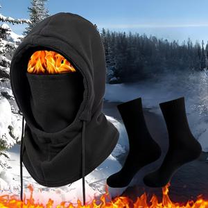 TEMU 가을, 겨울용 아웃도어 스포츠 보온복, 하이킹, 스키, 사이클링에 적합 / 겨울 모자, 양말 / 원피스 발카라 및 스카프 / 아웃도어 여행 필수품 / 필수 겨울 목 따뜻이, 모자 축제 선물 / 다기능 및 스타일리시