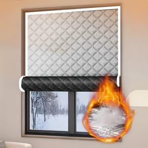 TEMU 겨울 창문 단열 커튼 - 방풍 및 방한 단열 필름, 드릴 설치 불필요, 침실 및 가정용 다양한 사이즈, 에너지 효율 높음인 창문 커버, 간편한 설치, 내구성 있는 단열 재료, 에너지 효율 높음인 단열, 디자인, 드릴리스 설치