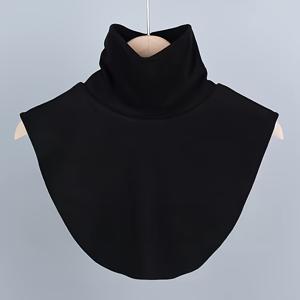 TEMU 겨울용 두꺼운 칼라 - 화이트/블랙/베이지/네이비/다크 브라운/그레이 - 숏 재킷 & 드레스 화이트 파이핑 칼라 - 블라우스, 드레스, 재킷용 부드럽고 통기성 좋은 칼라 - 다용도 세미 칼라 (손세탁/드라이클리닝) -