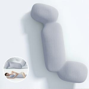 TEMU 인체공학 해마형 죽부인 쿠션, 그레이