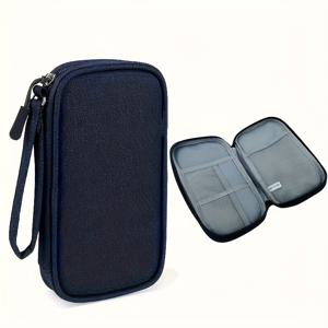 TEMU 케이블 정리 가방, 여행용 케이블 정리 파우치, 소형 전자기기 SD 카드 보조배터리 수납백
