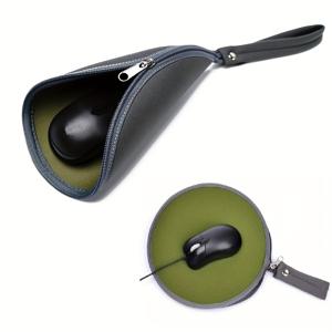 TEMU 롤링 기능이 있는 휴대용 마우스 패드 케이스, 여행에 편리한 컴퓨터 마우스 보관 파우치, 안전한 지퍼 클로저가 있는 내구성 있는 직물 소재