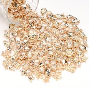 TEMU 30g/80-120개 22가지 스타일 랜덤 플라스틱 CCB 펜던트 골든 동물 나비 돌고래 물고기 별 하트 꽃 모양 액세서리 패션 주얼리 만들기 DIY 목걸이 팔찌 귀걸이 키체인 폰 체인 장식 선물용