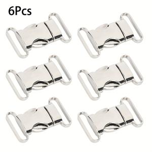 TEMU 6개 내구성 스테인리스 스틸 퀵 릴리즈 버클, 가방 허리띠 조절용 미니 웨빙 버클, 팔찌 및 애완동물 목걸이 액세서리