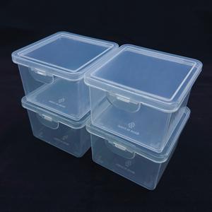 TEMU 4개 투명한 밀폐 보관함 - 먼지 방지, 습기 방지, 책상, 가정, 차고용으로 적합한 케이블, 충전기, 헤드폰, 메모리 카드, 열쇠, 지우개, 헤어 액세서리, 소품에 적합 - 가정 및 학교용으로 이상적, 책상 정리함 | 투명 디자인 | 내구성 있는 PVC