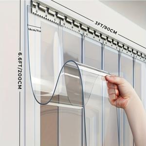TEMU 6개 투명 PVC 도어 커튼 롤 - 내구성 강한 방충 및 방진 차단, 냉장고·냉동실·창고용 - 상업 및 산업용|냉장고|냉동고
