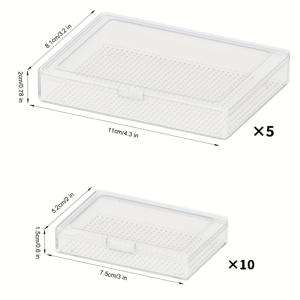 TEMU 15개 페인팅 트레이, 2가지 크기의 아트 트레이, 뚜껑이 있는 2-in-1 아트 보관용기 및 라인업 트레이, 효율적인 공예를 위한 업그레이드된 곡선점 바닥 디자인