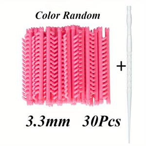 TEMU 20/30개 헤어 루트 펌 로드 바 컬러 클립 포함 앞머리 플러피 살롱 헤어 롤러 세트 헤어 스타일링 도구 2.3/3.3/4/5mm