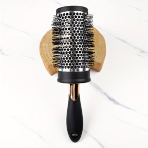 TEMU 전문가용 헤어 스트레이트닝/펌/열경화 헤어 - 고온 내성 (최대 230°C/446°F) - 인체공학적 실린더 브러시, 블랙 & 골드 색상 옵션, 내구성 있는 알루미늄 튜브 & 나일론 브리슬, 살롱 및 가정용 - 헤어 스트레이트닝/펌/열경화 제품과 호환 - 오래 지속되는 성능 & 쉬운 청소 - 살롱 사용