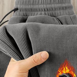 TEMU 남성용 쉐닐 기모 안감 레그 팬츠 - 겨울 따뜻한 보온성, 솔리드/네이비/레드 - 미드 라이즈 레그 트라우저, 세탁기 사용 가능한 캐주얼 & 세미 포멀 팬츠, 일상복 & 포멀룩 - 남성용 겨울 의류, 남자 여름 바지, 카고바지 남자