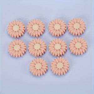 TEMU 12/18개 다이시 컬러 실리콘 비즈 22/30mm 데이지 꽃 모양 포컬 비즈, DIY 주얼리 공예용, 키체인, 팔찌, 목걸이, 휴대폰 & 펜 홀더 장식, 생동감 넘치는 비드 색상, 섬세한 질감