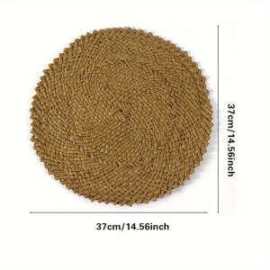 TEMU 1/2개, 플레이스매트, 짠 플레이스매트, 소박한 빈티지 스타일 테이블 매트, 다이닝 파티, 결혼식, 벽걸이 장식용 다목적 패턴, 테이블 및 꽃병 매트, 사진 소품