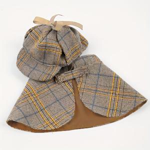 TEMU 멍청한 거위 애완 동물 탐정 의상 세트 - 영국 스타일 개 & 고양이 코스프레 모자 포함, 소형 견종에 적합, 폴리에스테르, 매직 테이프 클로저