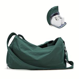 TEMU 트렌디 브랜드 가슴가방 남성용 크로스바디백 캐주얼 숄더백 스트리트 트렌드 스포츠 허리백