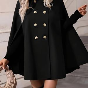 TEMU 여성용 우아한 레드 트렌치 코트 - 골드 버튼, 구조적인 칼라, 사계절 시크한 코트로 오피스, 파티, 캐주얼 의상에 적합한 롱 포멀 & 데일리 아우터 - 여성 패션 아우터, 파티 복장, 세련된 디자인, 스타일리시한 재킷, 여성 트렌치코트, 여성 자켓