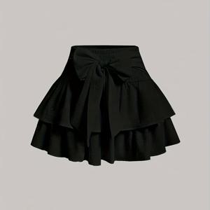 TEMU 여름, 할로윈, 홈커밍을 위한 우아한 백색 계층 케이크 스커트 - 모든 계절에 적합한 다용도 스커트, 홈커밍 스커트 | 계층 스커트 | 드레이피 소재, 홈커밍 스커트