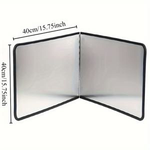 TEMU 공간 절약형 스테인리스 스틸 가스레인지 스플래시 가드 - 내열성, 쉬운 청소, 전기 필요 없음 - 요리 및 주방 정리에 완벽, 스토브 탑 보호대