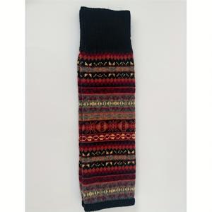 TEMU 여성용 양털 혼방 레그 워머 - 애플리케이드 디테일이 있는 부드러운 니트 발목 위 양말, 42g/m² 직물 무게, 기계 세척 가능 - 트렌디한 가을 & 겨울 신발