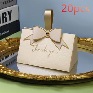 TEMU 20개 세트 - 우아한 삼각형 웨딩 선물박스 (리본포함) | 사탕, 선물 & 파티 장식에 완벽! 기념일, 발렌타인데이, 어버이날, 추수감사절, 크리스마스, 할로윈에도 딱!