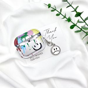 TEMU 1개 기쁜 얼굴 + 펜던트 이어폰 케이스 아이폰 이어폰 케이스 에어팟 1/2세대 이어폰 보호 케이스 새로운 무선 이어폰 보호 케이스 에어팟 3/4/Pro/Pro2/ 이어폰 보호 케이스 남자친구/ 선물|아이폰케이스|헤드폰