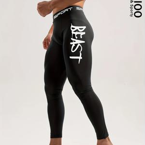 TEMU 남성용 속건성 압축 타이츠 - 통기성 및 유연성이 뛰어나 농구, 피트니스, 자전거 타기 및 조깅에 적합 | 연중 스포츠 바지