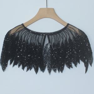 TEMU 더 나은 내일 자수 메쉬 니트 직물 비즈 트리벌 크루 넥 반팔 루즈핏 비스듬한 봄/여름 여성용 숄드 파티 및 축제용