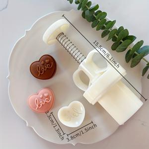 TEMU 20g 데이 사랑의 월병 몰드 원샤오(설날을 위한 찹쌀가루로 만든 둥근 공 모양) 축제 쌀만두 추석 레드 하트 미니 크리스피 몰드