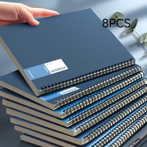 TEMU 8개/10개 A5 스파이럴 노트북 - 내구성 강한 소프트 커버, 듀얼 와이어 바인딩 | 우주 테마 디자인 | 학생, 사무용 및 전문가에게 이상적 - 다이어리, 레저, 정리 노트북 | 튼튼한 커버, 오래가는 스파이럴 제본 학교 로그|다이어리|일기장