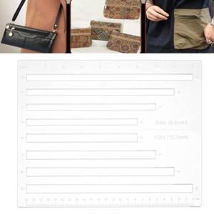 TEMU 1개 아크릴 지퍼 제작 템플릿 재봉 도구 직사각형 투명 공예용 스티커 세트 DIY 수제 지퍼 정리기