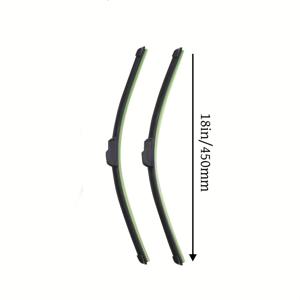 TEMU 2개 자연 고무 무소음 와이퍼 블레이드, U자형 후크 설치용 - 14인치~26인치 사이즈, 사계절 필수 윈드실드 와이퍼 액세서리