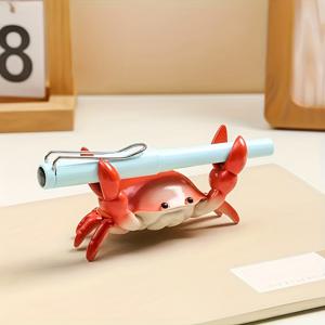 TEMU 1pc, Vibrant Red Crab-Shaped Desk Organizer with Glasses Design, | |