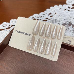 TEMU 10pcs 실버 글리터 아몬드 모양의 손톱, 제거 가능, 간단하고 밝은 데일리 착용, 파티 및 축제에 적합