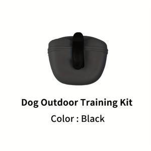 TEMU 자동 잠금 기능이 있는 실리콘 개 훈련 간식 파우치 - 야외 활동용 휴대 가능한 애완동물 스낵 백, 강아지 주인을 위한 편리한 허리 팩, 다양한 색상 (핑크, 블루, 퍼플, 레드, 옐로우, 그린, 틸, 블랙, 그레이), 안전한 지퍼 밀봉, 내구성 있는 지퍼, 쉬운 열림 기능