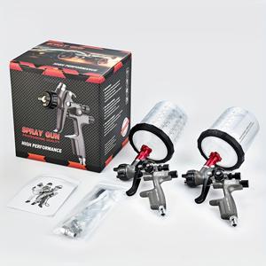 TEMU 2개의 페인트 스프레이 건 세트, 1.3칼리버 컬러 페인트 1개, 1.4칼리버 클리어 코트 1개, 650ml 일회용 병, 저압 및 고분무 시스템으로 더 섬세하고 편리한 스프레이를 보장하며, 시간과 페인트를 절약하며 작업 효율성을 향상시킵니다. 자동차 페인팅, 가구 페인팅, 시트 메탈 스프레이 페인트 도구에 적합합니다