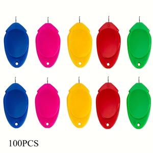 TEMU 100개 세트 쉽게 사용할 수 있는 자동 바늘 작업 스레더 스ूट 보관 상자와 함께 - 금속 합금이 있는 내구성이 뛰어난 ABS, 손과 기계 자수에 적합, DIY 수공예 및 보석 만들기에 이상적